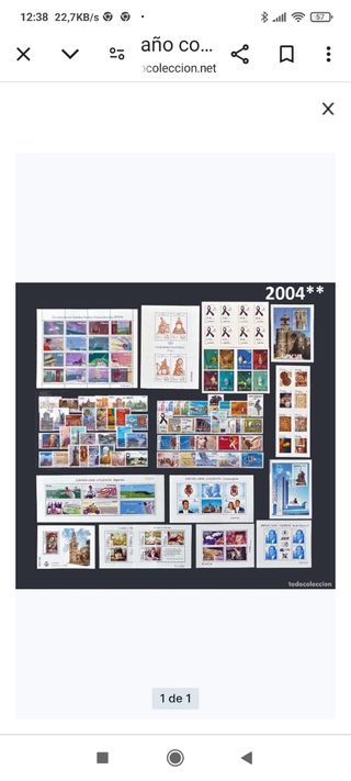 SELLOS ESPAÑA 2.004 NUEVOS