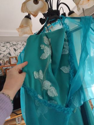 Vestido ceremonia turquesa