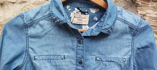 Camisa vaquera mujer Xs Bershka.