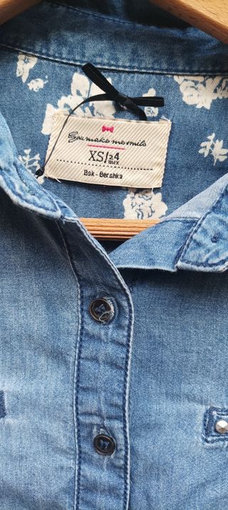 Camisa vaquera mujer Xs Bershka.
