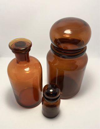 Lote frascos antiguos de farmacia