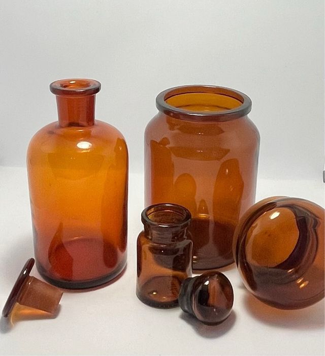 Lote frascos antiguos de farmacia