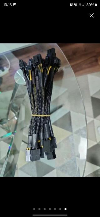 Cable  PCIe dual de 2 x 8 pines (6+2) y 8 pines