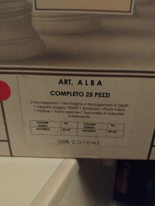 Completo bagno dote matrimoniale