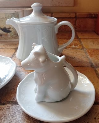 Set teiera e zuccheriera porcellana