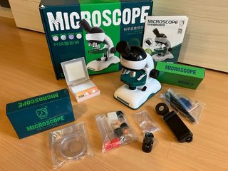LEIDIMUS Green  Juego de microscopio portátil