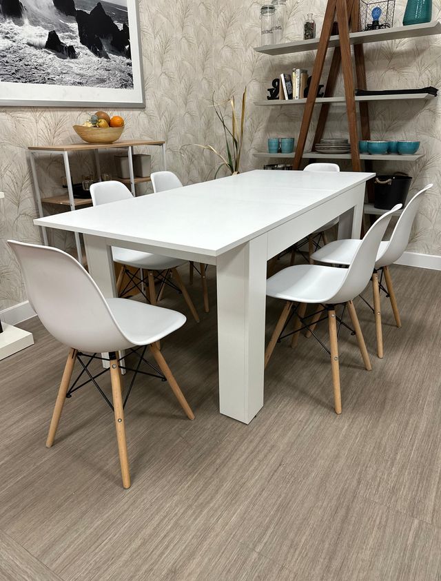 Mesa Extensible + 4 Sillas Modernas !Oferta!