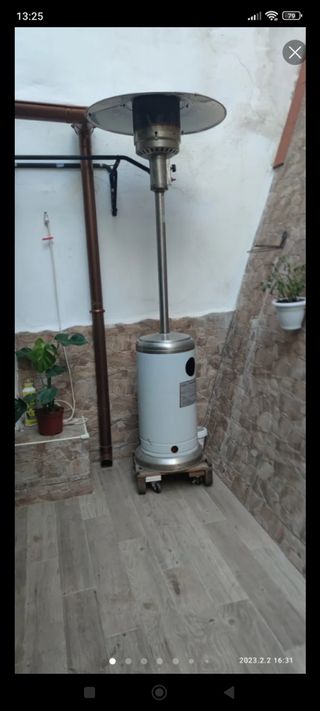 Estufa seta exterior bombona incluida