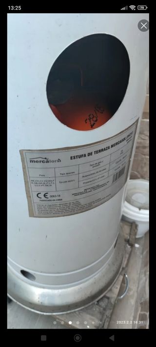 Estufa seta exterior bombona incluida