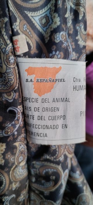 Abrigo de mutón azul