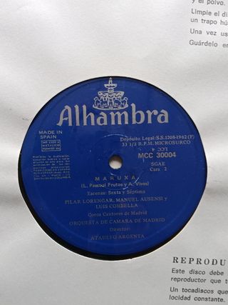 Vinilo caja lujo Maruxa