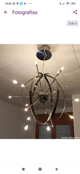 Lampara sputnik vintage años 80