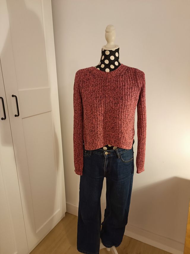 Jersey de punto H&M Rosa y Negra Talla XS