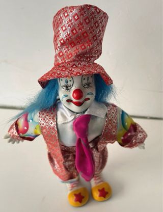 Figura de payaso de porcelana vintage