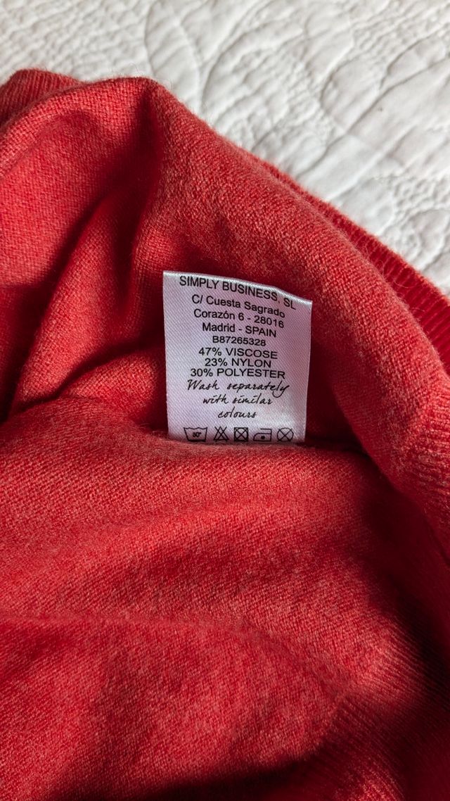 Jersey cachemira  coral