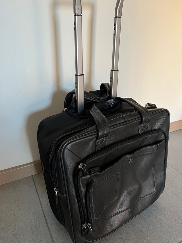 Trolley pilota Piquadro in pelle