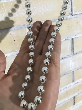 Collar bola plata