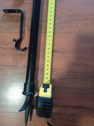 Barra cortina forja negra