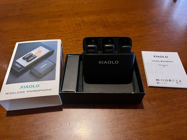 XIAOLO doble micrófono lavalier inalámbrico