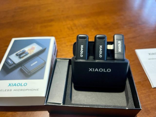 XIAOLO doble micrófono lavalier inalámbrico