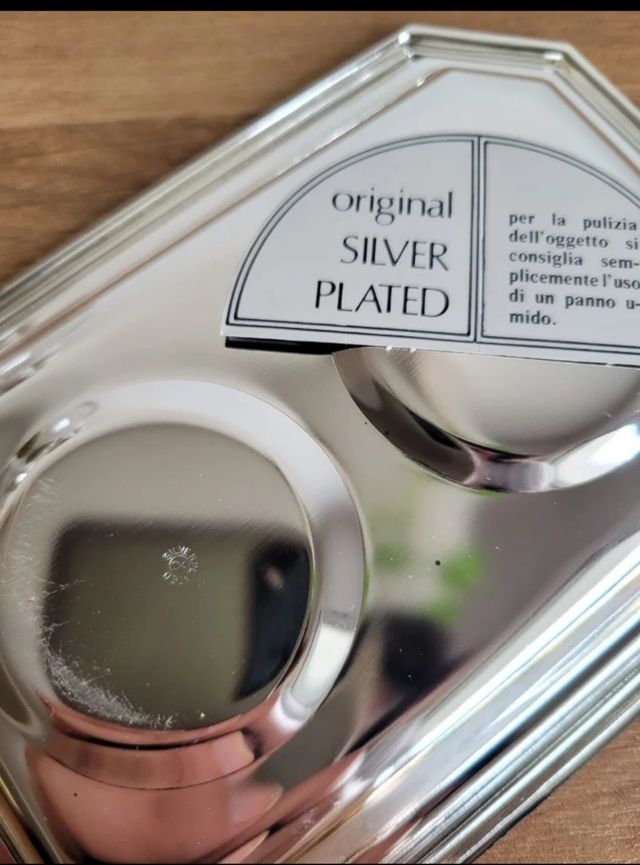 Salero pimentero vintage bañado en plata