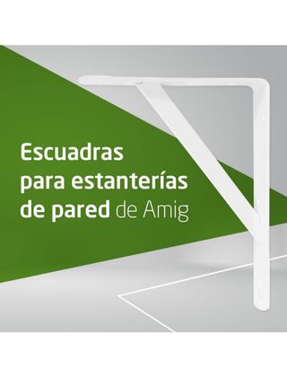 Escuadra de estantería, Escuadra metálica 60x37