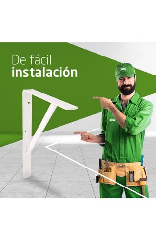 Escuadra de estantería, Escuadra metálica 60x37