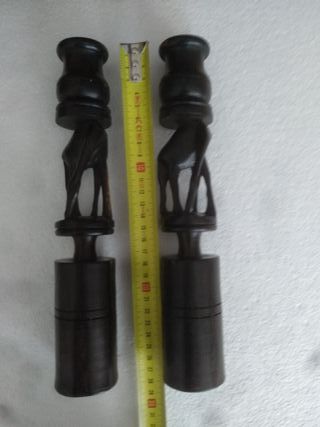 portavelas candelabros africanos jirafas de ebano