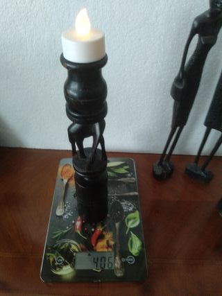 portavelas candelabros africanos jirafas de ebano