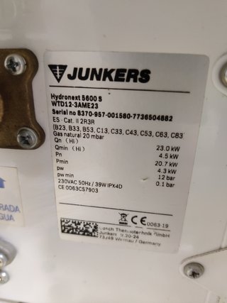 Calentador de agua Junkers