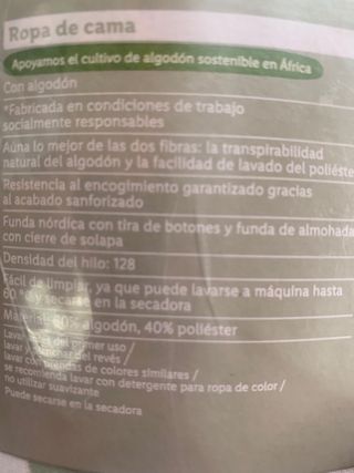Funda nórdica algodón flores nueva precintada