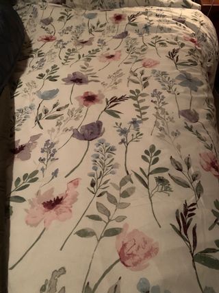 Funda nórdica algodón flores nueva precintada