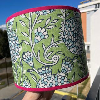 Pantalla de tela para lámpara 20 x 14 cm