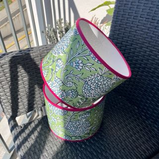 Pantalla de tela para lámpara 20 x 14 cm