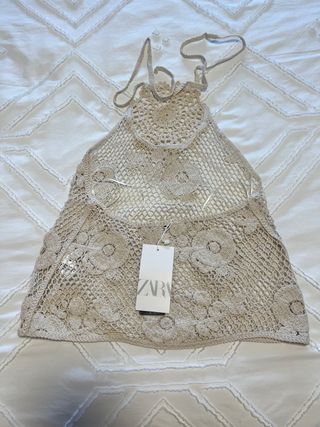 Top crocret Zara etiqueta T M