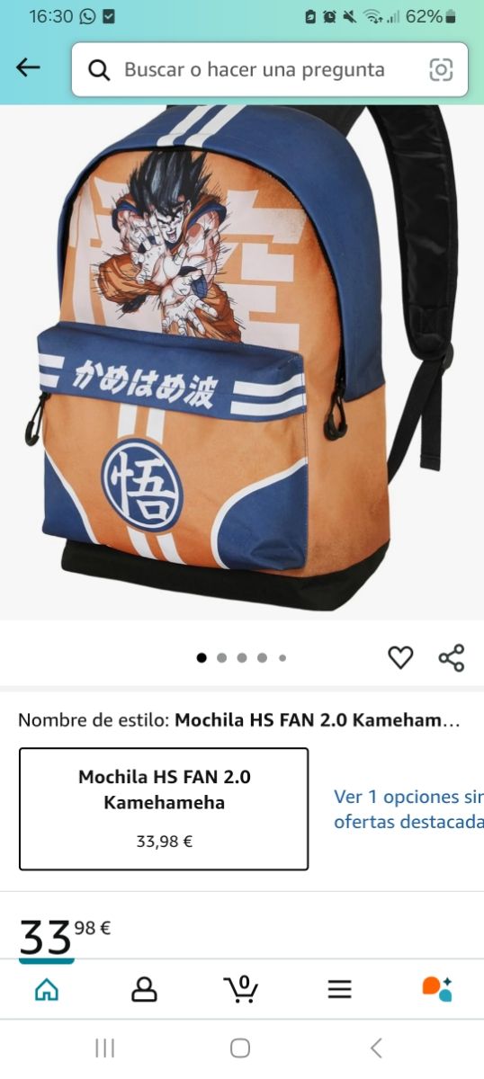 Mochila y estuche Dragon Ball Goku