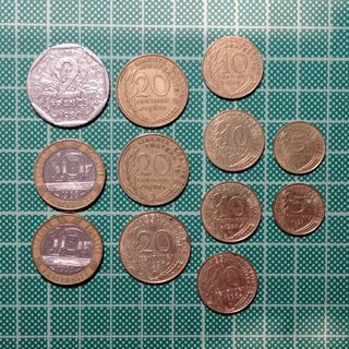 Lote de 10 monedas francesas 
