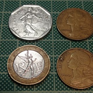 Lote de 10 monedas francesas 