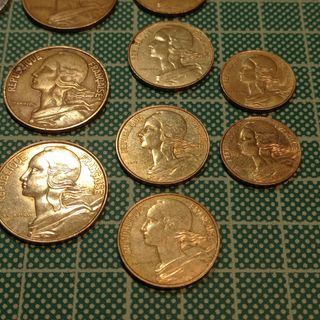 Lote de 10 monedas francesas 