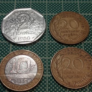 Lote de 10 monedas francesas 