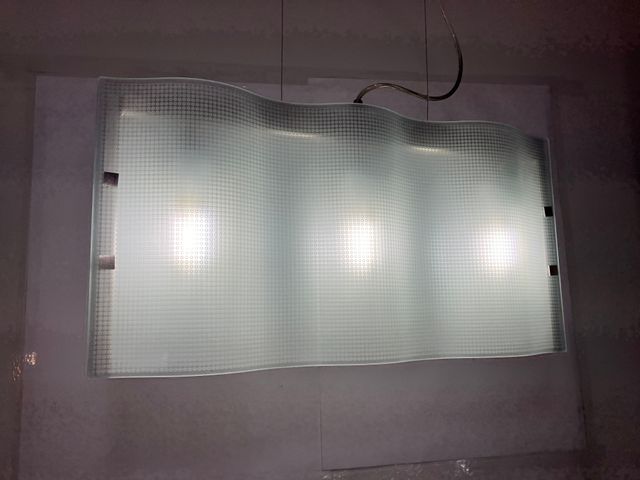 Lampadario vetri curvi serigrafati