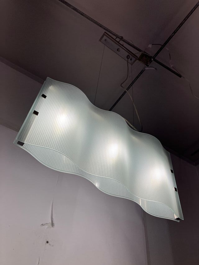 Lampadario vetri curvi serigrafati