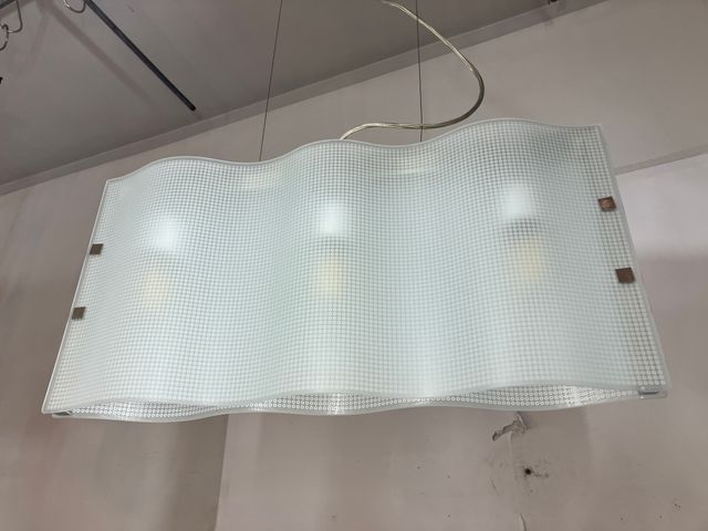 Lampadario vetri curvi serigrafati