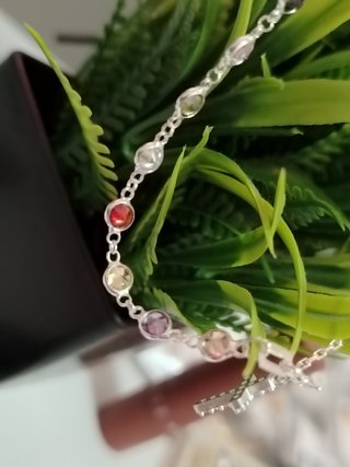 Pulsera Rosario circonios de Color