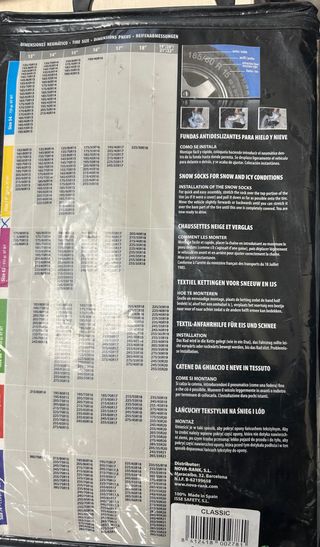 Fundas textiles de ruedas para nieve