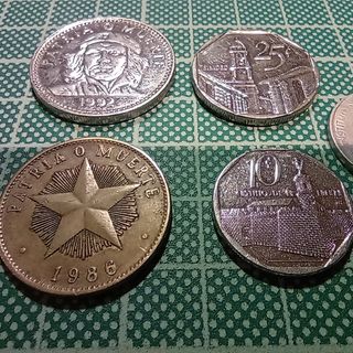 Lote de 5 monedas cubanas