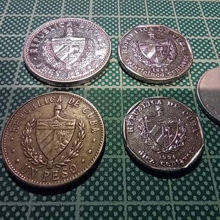 Lote de 5 monedas cubanas