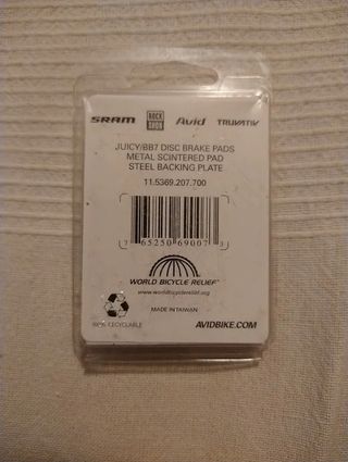Pastilla freno avid juicio bb7 metal sin. Acero