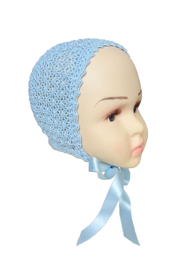 Capota de algodón azul bebé de 6-9 meses