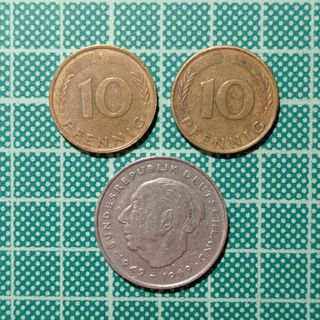 3 monedas alemanas 